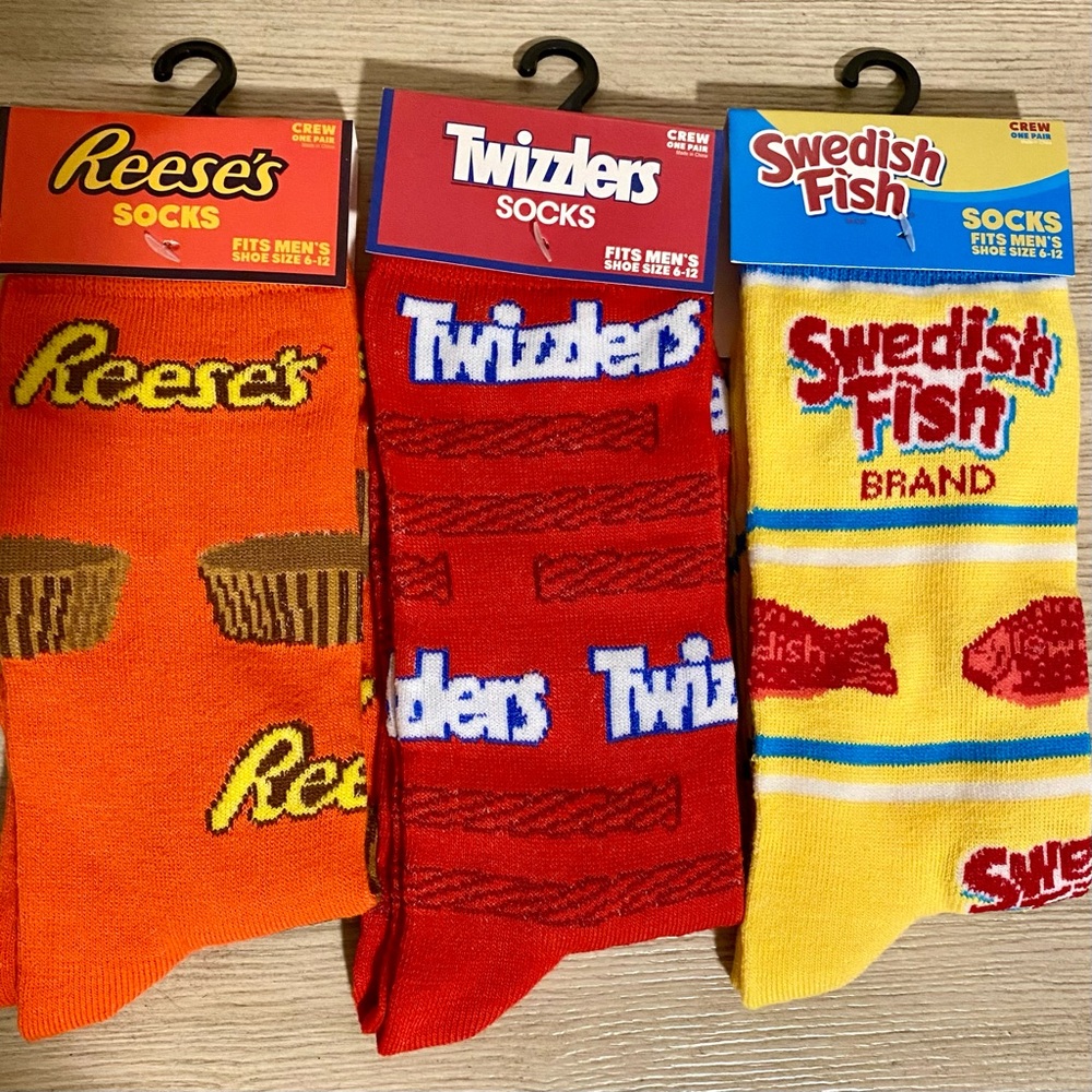 Odd Sox Unisex Novelty Foodie Candy Socks Set of 3 - NEW